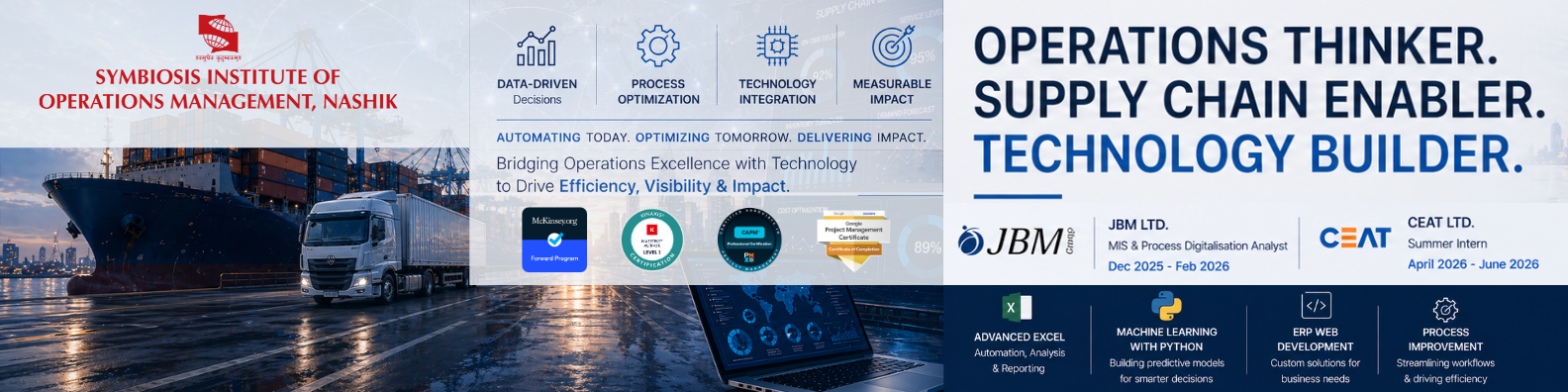 Operations Thinker · Supply Chain Enabler · Technology Builder